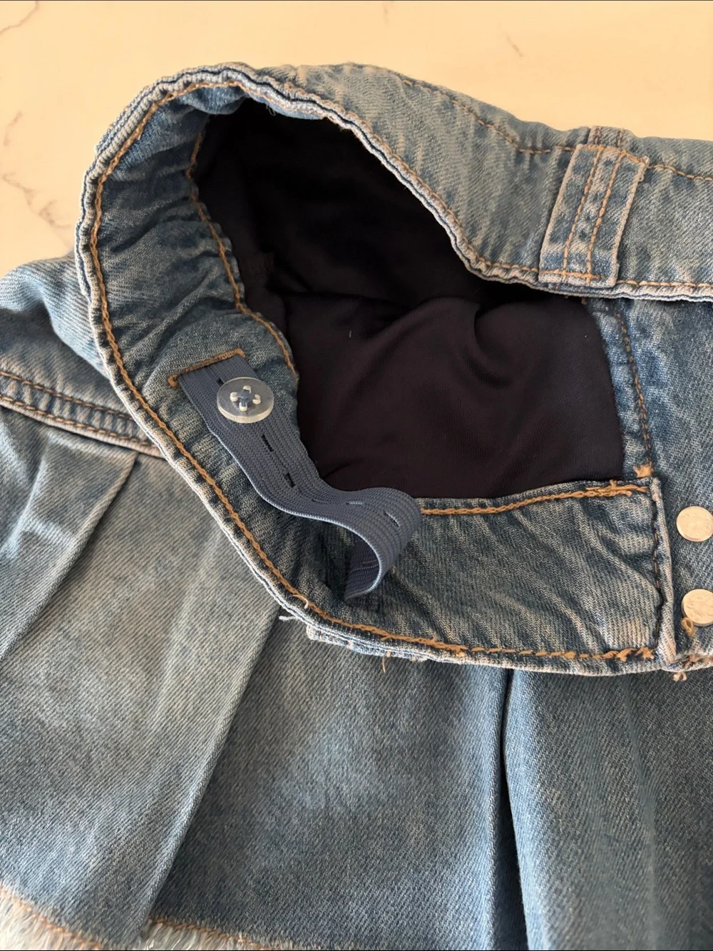 The Children's Place Light Blue Denim Pleated Skirt